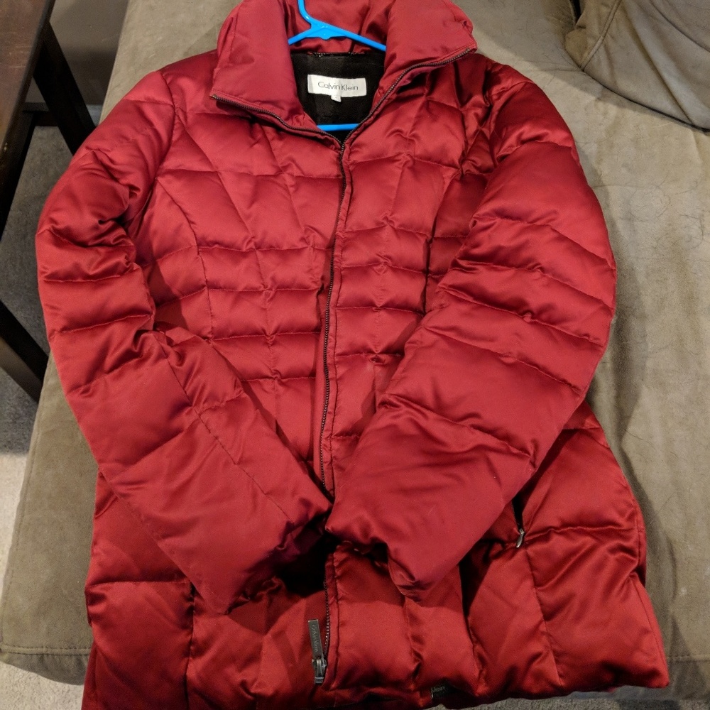 Red winter coat